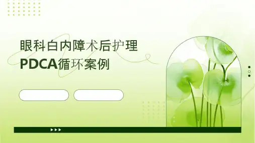眼科白内障术后护理PDCA循环案例
