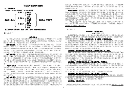 议论文并列结构及提纲