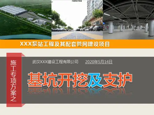 XXX泵站基坑开挖专家论证PPT汇报