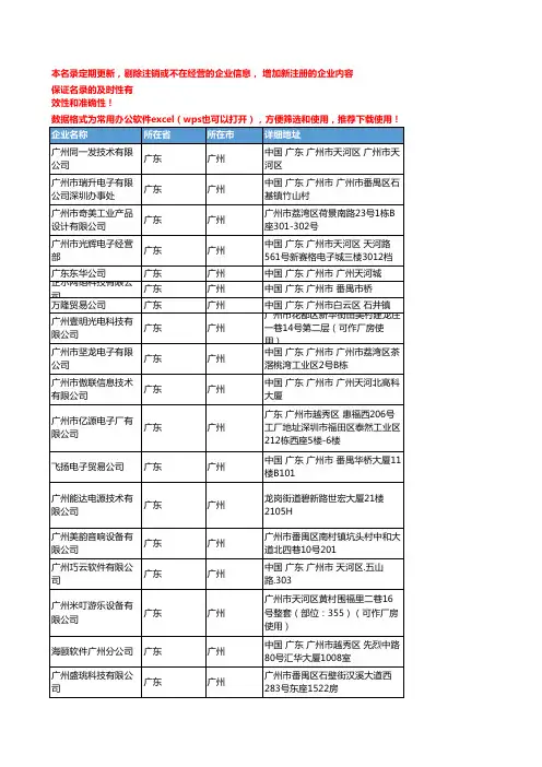 2020新版广东广州集成电路企业公司名录名单黄页联系方式大全1116家