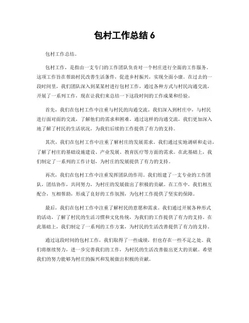 包村工作总结6