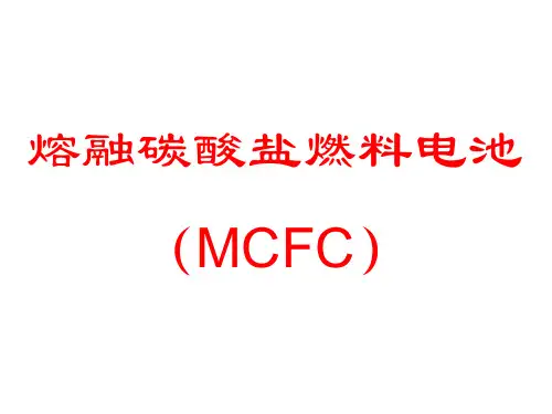 熔融碳酸盐燃料电池