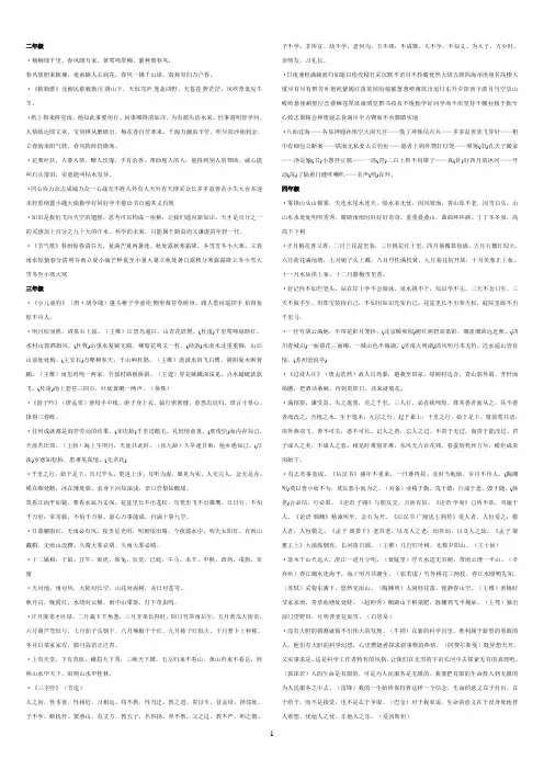 人教版小学语文日积月累古诗汇总