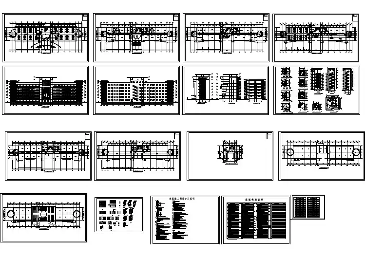 六层办公楼建筑设计方案CAD图纸