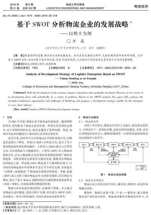 基于SWOT分析物流企业的发展战略——以顺丰为例