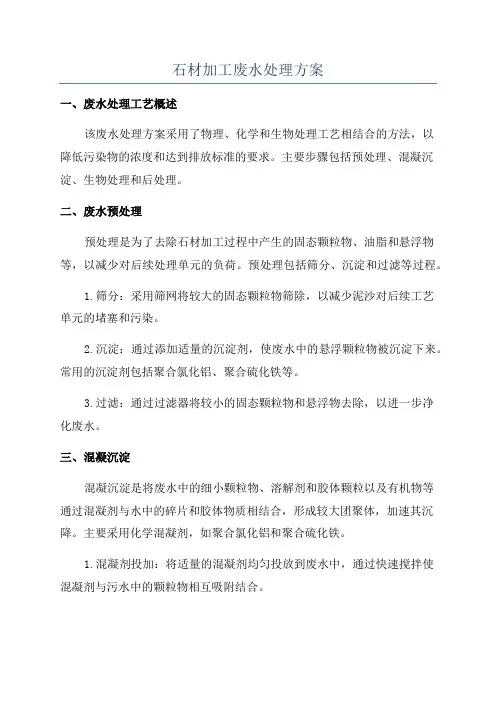 石材加工废水处理方案