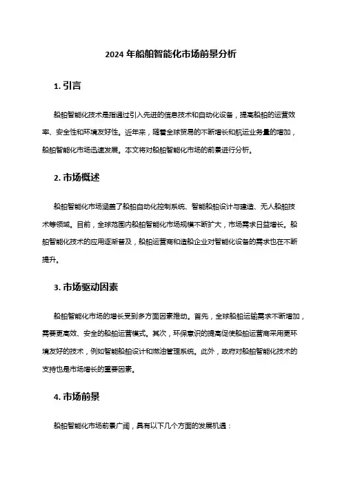 2024年船舶智能化市场前景分析