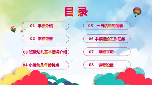 幼儿园开学介绍图文PPT课件