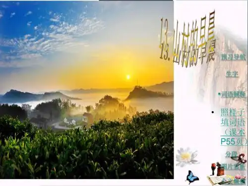 三年级语文下册第4单元13《山村的早晨》 优秀课件5语文S版