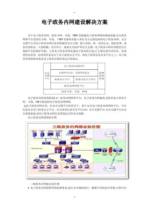 电子政务内网建设解决方案