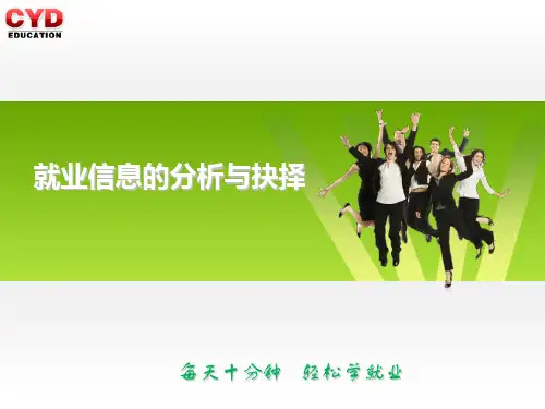 就业信息的分析与抉择ppt课件
