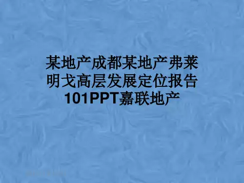 某地产成都某地产弗莱明戈高层发展定位报告101PPT嘉联地产