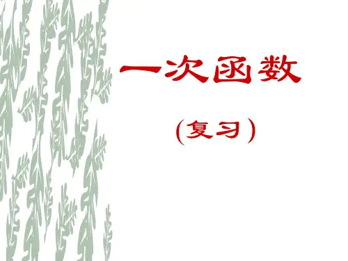 初三数学中考专题复习  一次函数 复习课  课件(共18张PPT)