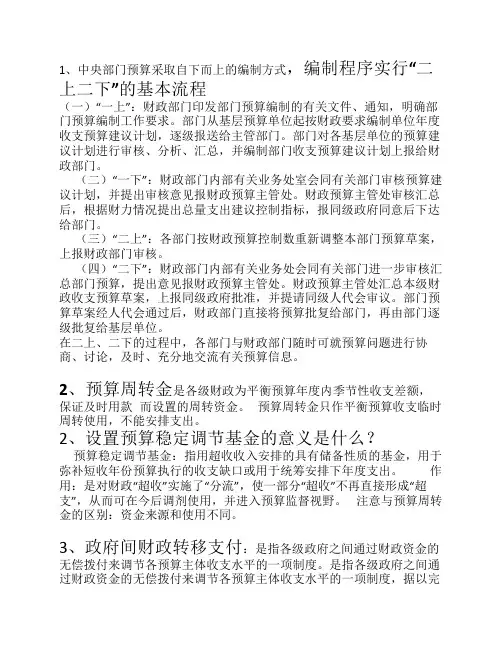 政府预算