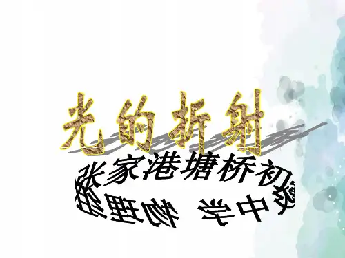 北师大版-物理-八年级上册 光的折射5 