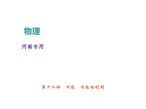 中考物理总复习(河南)课件：第十二讲 内能 内能的利用