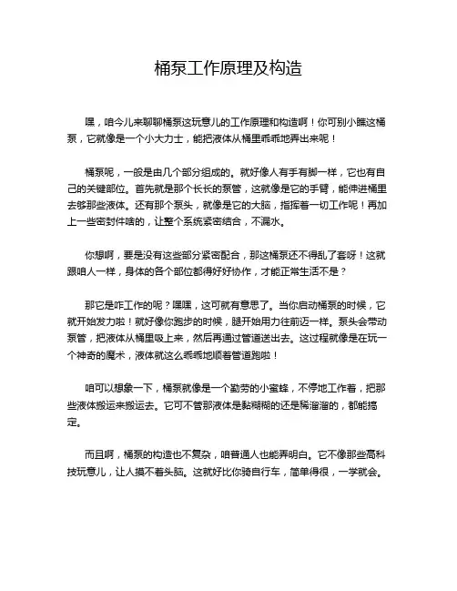 桶泵工作原理及构造