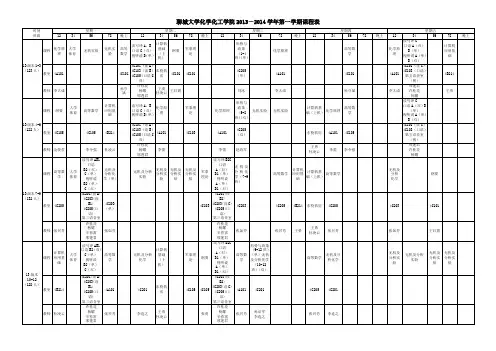 聊城大学化工学院13-14(1)课程表(新)