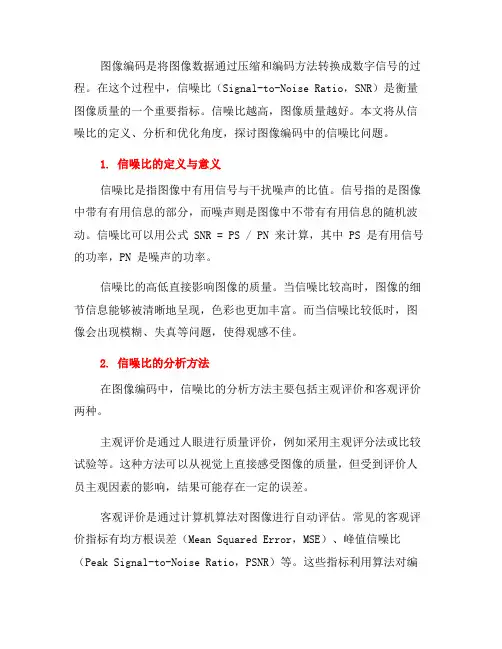 图像编码中的信噪比分析与优化(四)