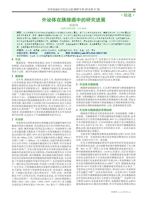 外泌体在胰腺癌中的研究进展