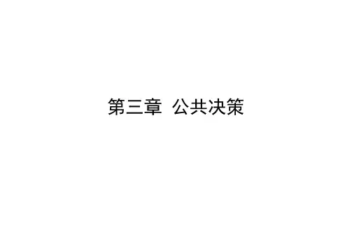 公共管理硕士考前辅导第三章公共决策