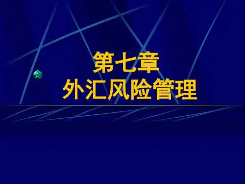 国际金融(第七章)外汇风险管理