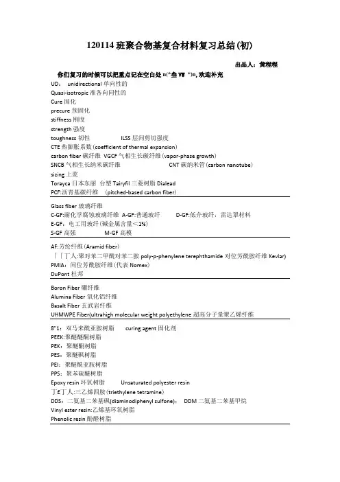 复合材料复习总结