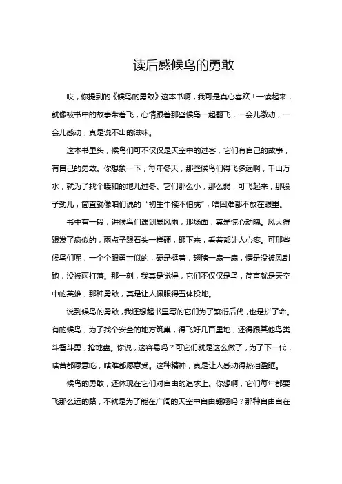 读后感候鸟的勇敢