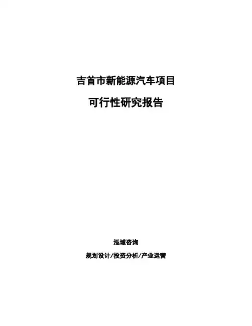 吉首市新能源汽车项目可行性研究报告