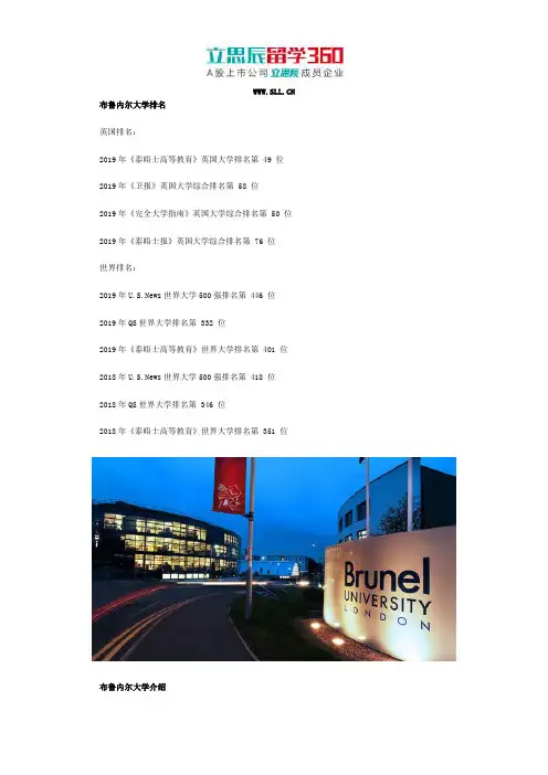 布鲁内尔大学排名