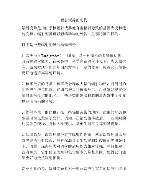 辐射变异的动物