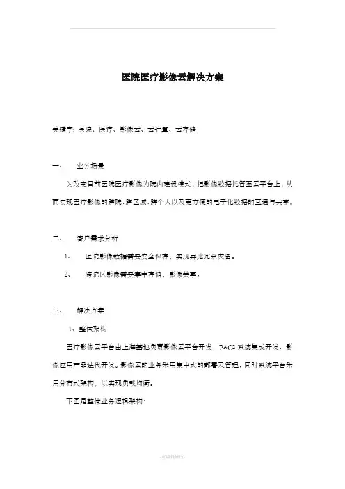 医院医疗影像云解决方案