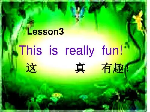 最新教科版四年级下英语课件-Unit 4 This Is Really Fun