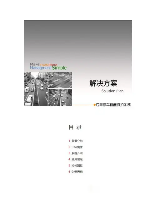 智能违章停车抓拍系统解决方案