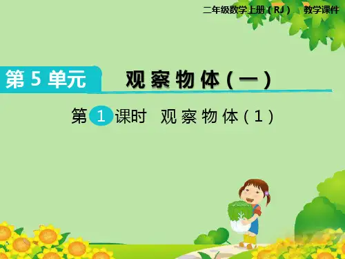 最新人教版二年级数学上册第五单元PPT课件—第5单元 观察物体(一)
