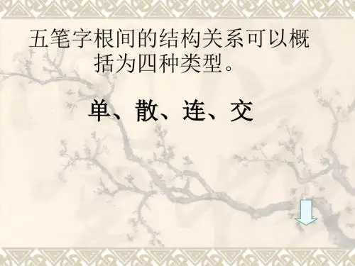 五笔教学——字根拆分-文档资料