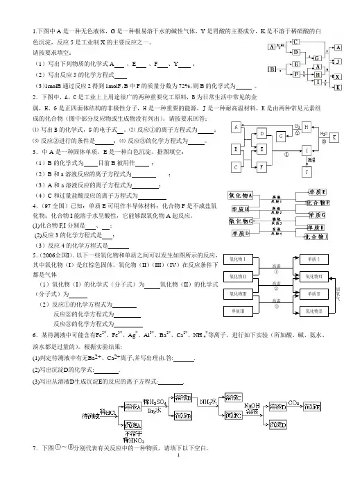 无机推断题