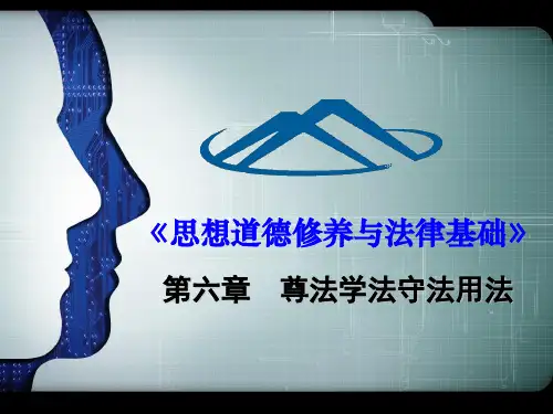 第六章尊法学法守法用法 PPT