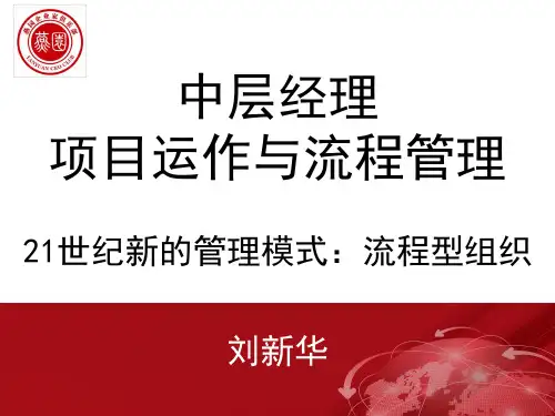 中层经理——项目运作与流程管理201607