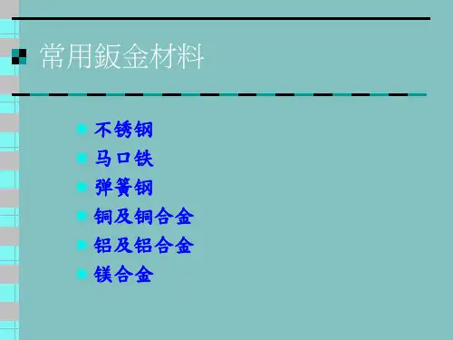 常用钣金材料