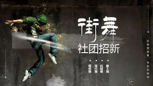 大学生街舞社团招新PPT模板两篇P3028
