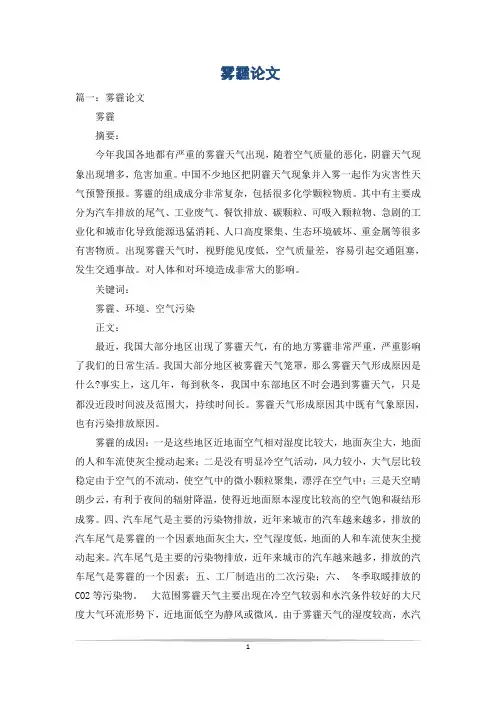 雾霾论文_0