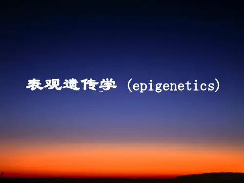 表观遗传学 (epigenetics)