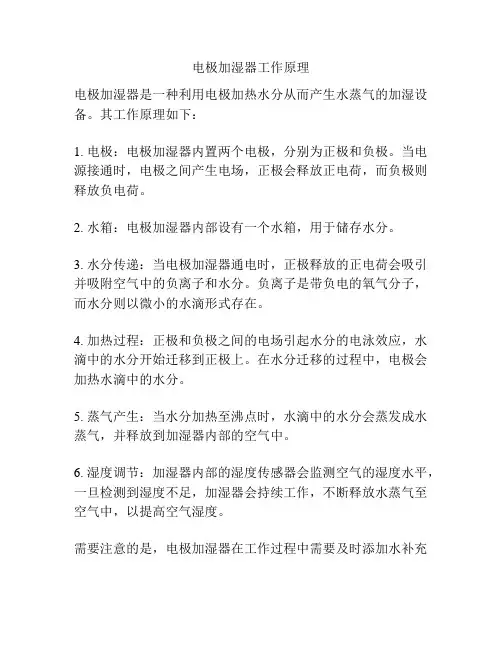 电极加湿器工作原理