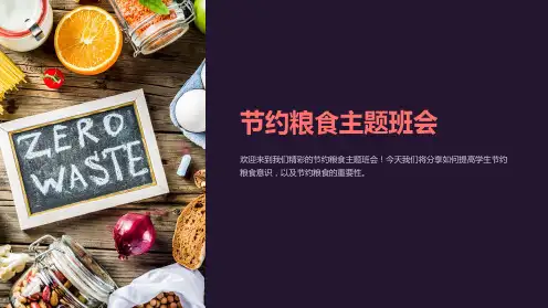 《节约粮食》主题班会