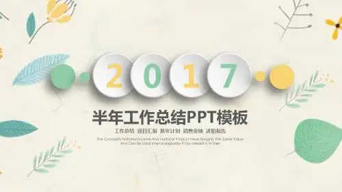 半年总结年中工作总结PPT模板