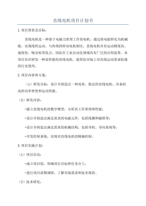 直线电机项目计划书