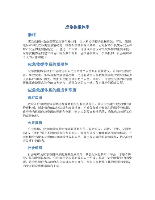 应急救援体系