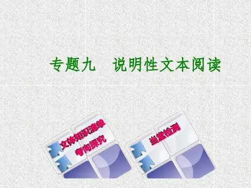 中考语文复习九说明性文本阅读课件新人教版96