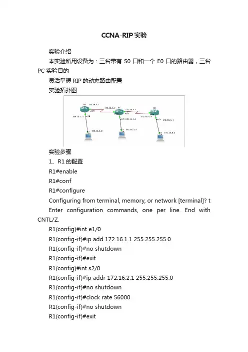 CCNA-RIP实验